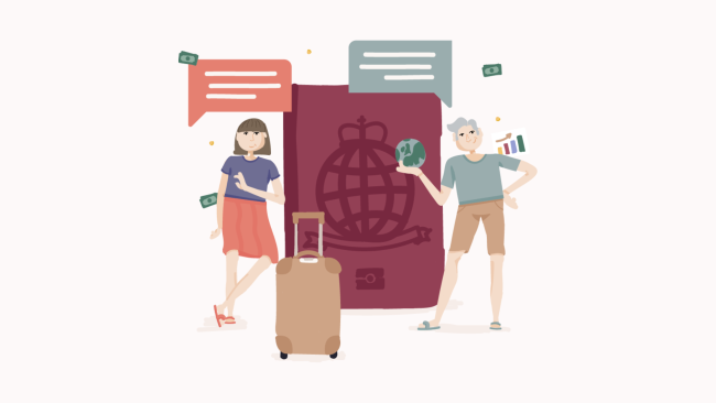 Fathom illustration of passport Fathom illustration of passport