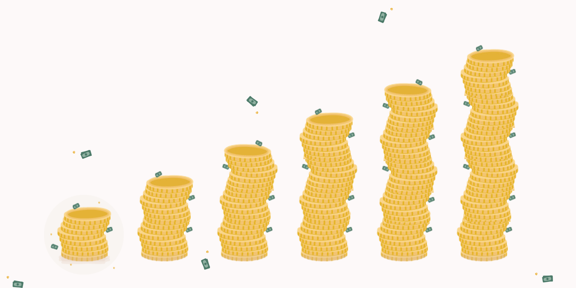 Coins rising with inflation Coins rising with inflation